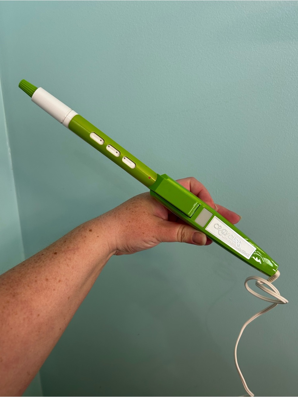 Vtg Crazy Curls by Clairol with Steam Curling Iron Green 70s Model 200 works!
